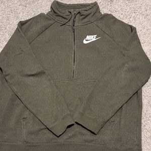 Nike Dark Green Quarter-Zip Pullover
